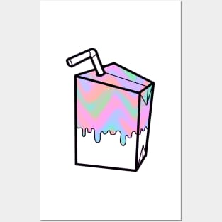 Holographic milk carton Posters and Art